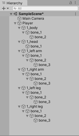 Unity Bones Hierarchy